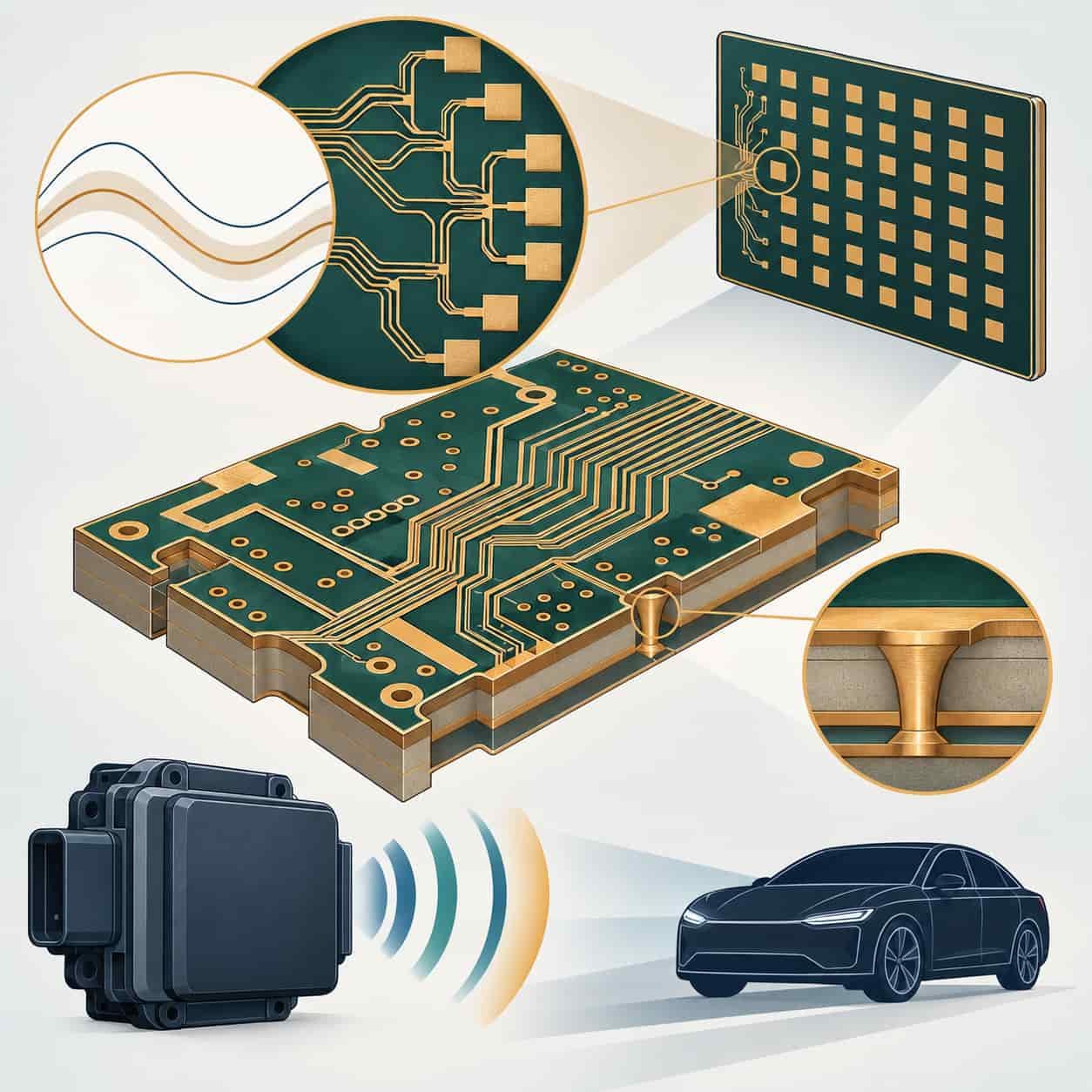 Millimeter-Wave-Radar-PCB-Materials-Design-Manufacturing