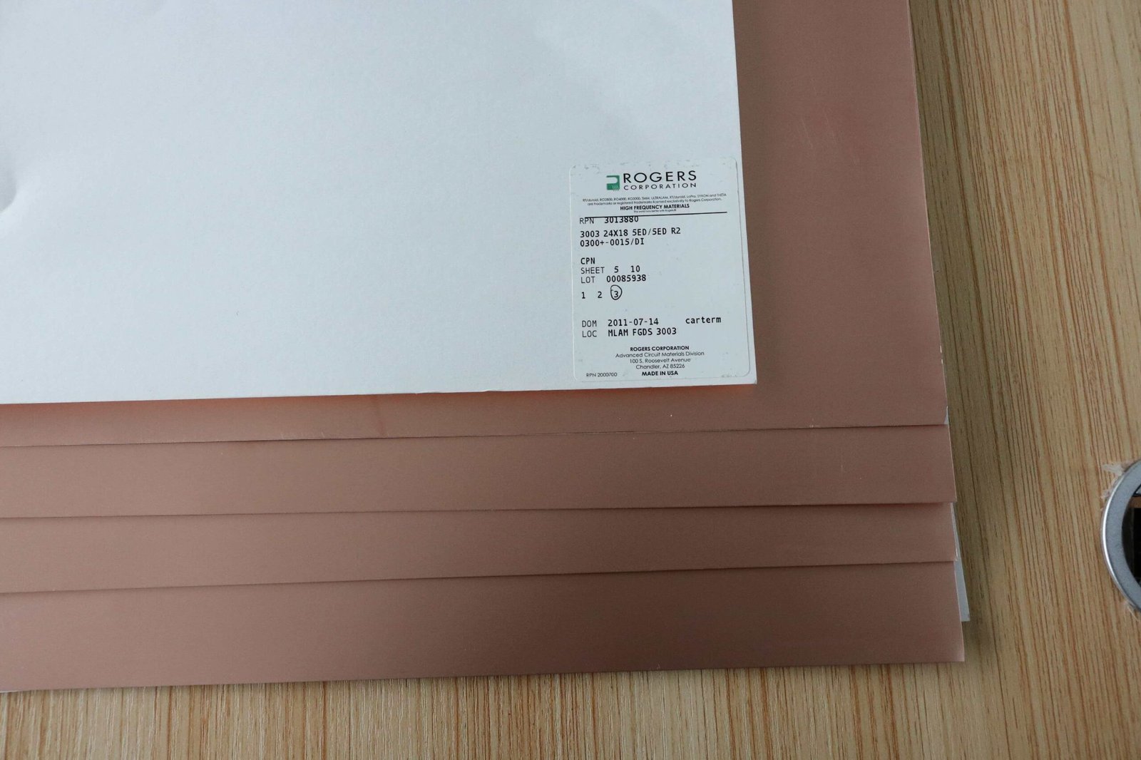 Rogers RO3003 Circuit Board (PCB)