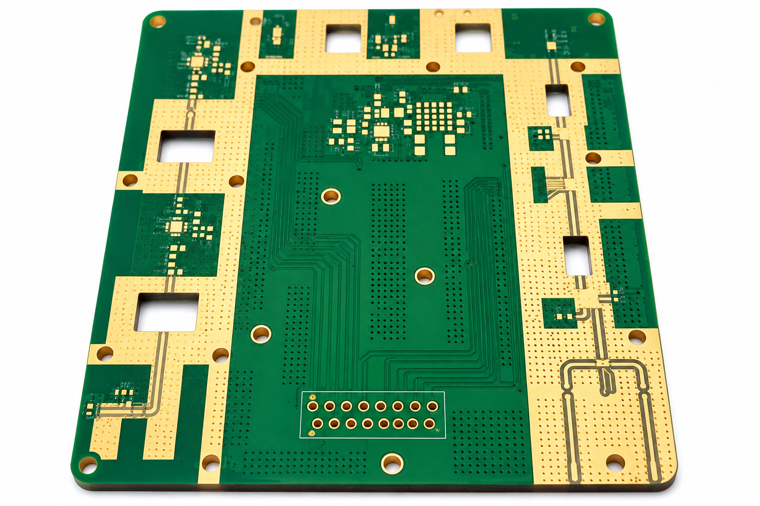 12 Layer High Frequency PCB Case Study Using Domestic Dk 3.38 Material with Backdrilling and POFV 2 Rogers RO4003C high frequency PCB bare board