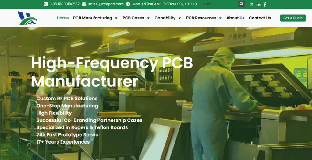 Xinchenger High frequency PCB prototyping and production