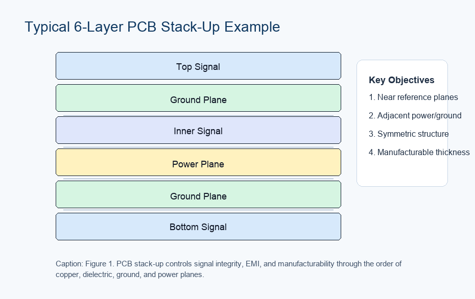 Figure 1 Typical 6 Layer PCB Stack Up En